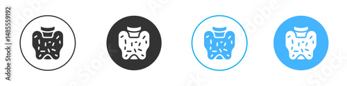 Thyroid icon Editable flat style, illustration icons