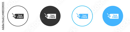 Tax free icon Editable flat style, illustration icons