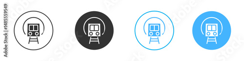 Subway icon Editable flat style, illustration icons