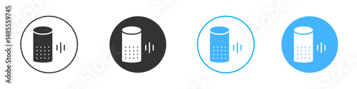 Smart speaker icon Editable flat style, illustration icons