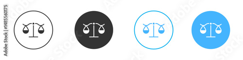 Scales of justice icon Editable flat style, illustration icons