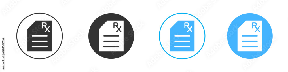 RX icon Editable flat style, illustration icons RX icon Editable flat style, illustration icons