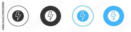 Power icon Editable flat style, illustration icons