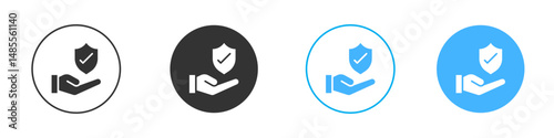 Policyholder icon Editable flat style, illustration icons
