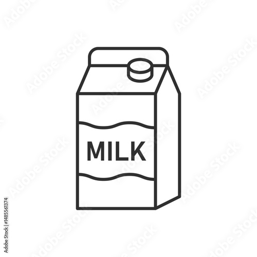 Milk bottle icon in flat style. Dairy product vector illustration on isolated background. Milky liquid sign business concept.