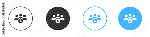Mutual funds icon Editable flat style, illustration icons