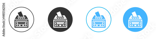 Money counting machine icon Editable flat style, illustration icons