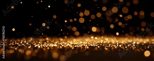 Golden Bokeh Lights Background Loop