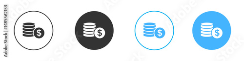 Money coin icon Editable flat style, illustration icons