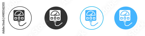 Meter icon Editable flat style, illustration icons