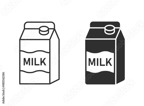 Milk bottle icon in flat style. Dairy product vector illustration on isolated background. Milky liquid sign business concept.