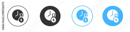 Long term investment icon Editable flat style, illustration icons
