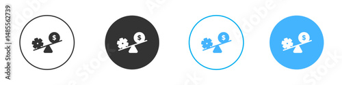 Leverage icon Editable flat style, illustration icons