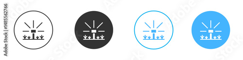 Lawn sprinkler icon Editable flat style, illustration icons