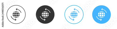Import export icon Editable flat style, illustration icons