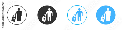 Guest icon Editable flat style, illustration icons