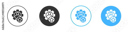 Employee skills icon Editable flat style, illustration icons