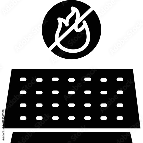 Flameproof Fabric Icon Vector Element