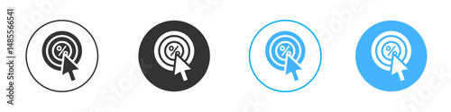 Click through rate icon Editable flat style, illustration icons