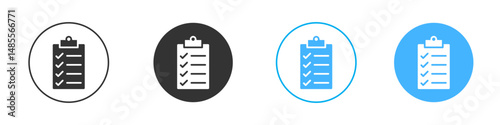 Checklist icon Editable flat style, illustration icons