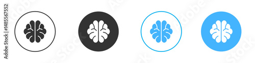 Brain icon Editable flat style, illustration icons