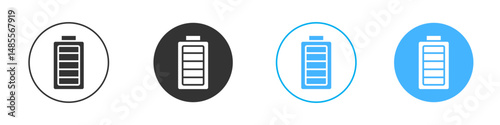 Battery icon Editable flat style, illustration icons