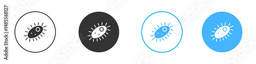 Bacteria icon Editable flat style, illustration icons
