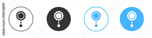 baby rattle icon Editable flat style, illustration icons