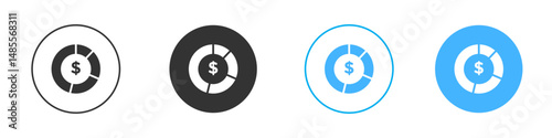 Asset allocation icon Editable flat style, illustration icons