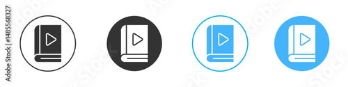 Audiobook icon Editable flat style, illustration icons