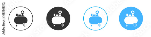 Air compressor icon Editable flat style, illustration icons