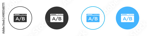 A B test icon Editable flat style, illustration icons