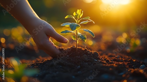 Wallpaper Mural Hand holding small tree Torontodigital.ca