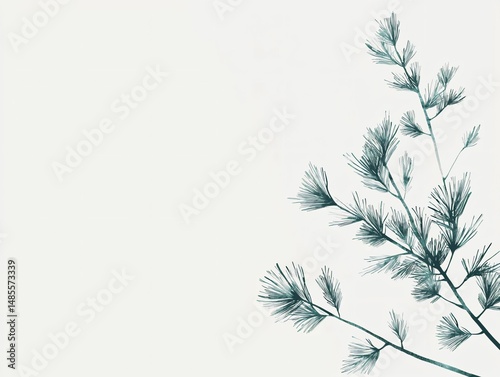 Pine Branch Watercolor