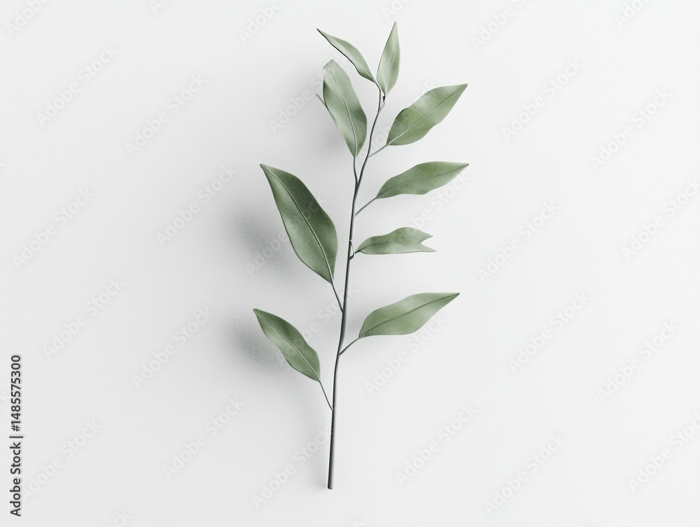 Fototapeta premium Green Branch Minimal