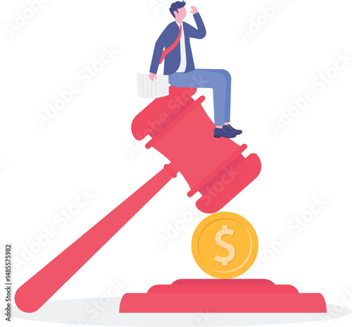 Penalty fine to pay for prohibited legal, charge and expense punishment notice,

