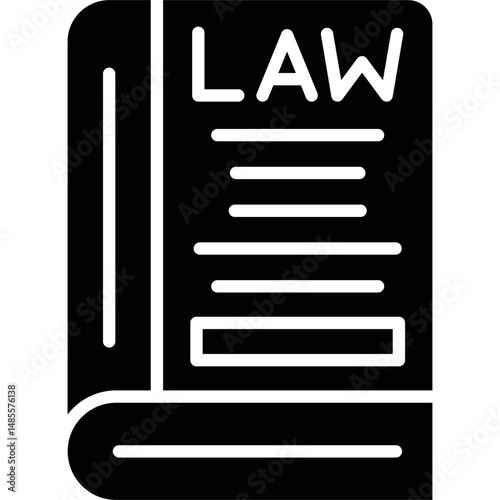 Law Book Icon Vector Element