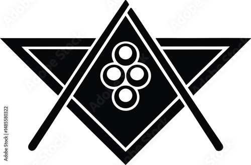 billiards vector icon.