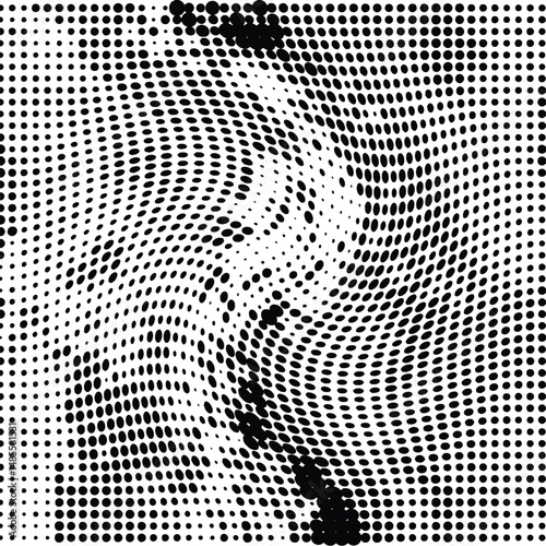 Abstract light halftone pattern. Black and white vector illustration	