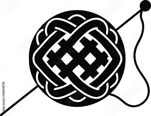 crocheting vector icon.