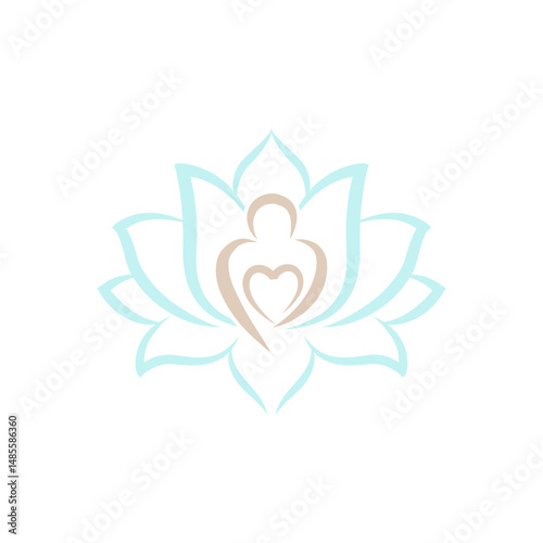 Meditation logo beauty spa logo