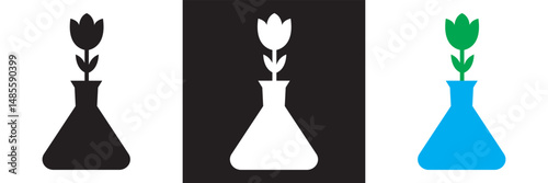 Botany  icon.  Vector illustration. isolated on white and black background. EPS 10