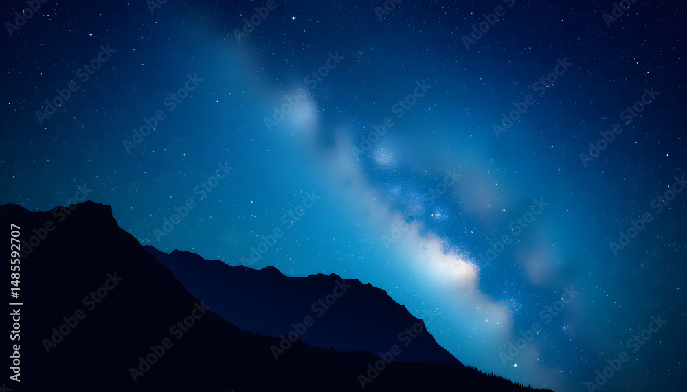 Fototapeta premium Glistening cosmic river of stars, vector style. with white shades