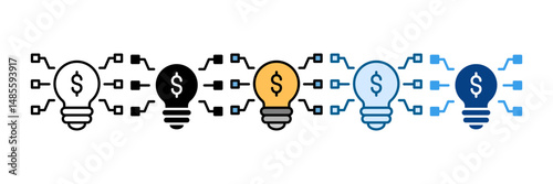 Idea Icon Set Multiple Style Collection