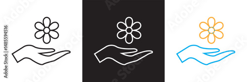 Botany  icon.  Vector illustration. isolated on white and black background. EPS 10