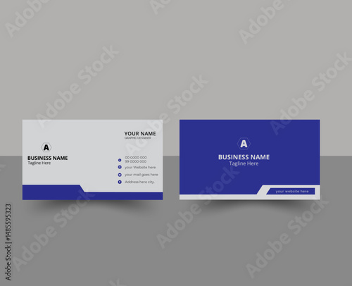 Business card design template, Clean professional business card template, visiting card, business card template.
Blue modern creative business card and name card,horizontal simple clean template vecto