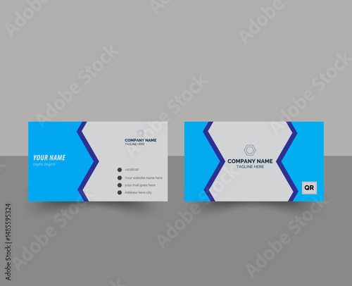 Business card design template, Clean professional business card template, visiting card, business card template.
Blue modern creative business card and name card,horizontal simple clean template vecto