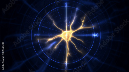 Neural pathways shaping a navigation compass in the developing brain, illustrating biological orientation mechanisms