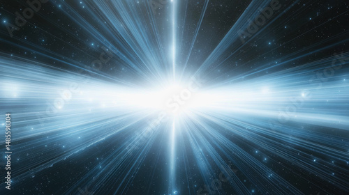 Wallpaper Mural Stunning star burst illuminating the night sky with radiant light emitting from the center of a cosmic explosion Torontodigital.ca