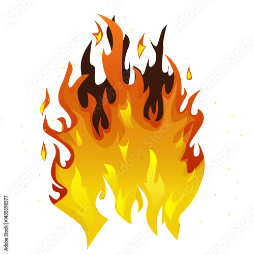 Illustration of a big fire